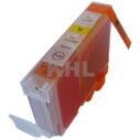 Gele inktcartridge compatibel met verschillende printermodellen, ideaal voor heldere afdrukken en eenvoudig te installeren.