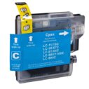 Cyan inktcartridge, vervangt LC-11/16C, LC-38/67C, LC-61/65C, LC-980/1100C en LC-990C, compatibel met verschillende Brother printers.