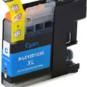 Cyan inktcartridge B-LC125/123C XL, compatibel met verschillende printermodellen voor hoge kwaliteit afdrukken.