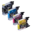 Inktcartridges set voor Brother DCP-J4120DW, DCP-J562DW, DCP-J4120DW, met zwart, cyaan, magenta en geel, compatibel voor optimale afdrukkwaliteit.