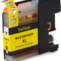 Gele inktcartridge B-LC125/123Y XL, compatibel met verschillende printermodellen voor hoogwaardige afdrukken.