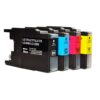 Compatibele inktcartridges LC17/LC77/LC79 LC450/LC1280, set van vier kleuren (zwart, cyaan, magenta, geel) voor gebruik met geselecteerde Brother-printers.