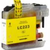 Compatibele inktcartridge LC223 XL geel voor Brother-printers, biedt hoogwaardige afdrukken en optimale prestaties.