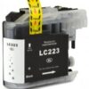 Zwarte LC223 XL inktcartridge, compatibel met diverse Brother printers voor hoogwaardige afdrukken.