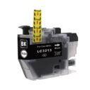 Zwarte inktcartridge LC3213 XL, compatibel met verschillende Brother-printers, biedt hoogwaardige afdrukken en eenvoudige installatie.