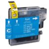 Cyan inktcartridge LC-11/16C, LC-38/67C, LC-61/65C, LC-980/1100C, LC-990C, compatibel met verschillende Brother printers.