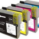 Compatibele inktcartridges B-LC39 LC985, set van vier kleuren inclusief zwart, cyaan, magenta en geel, geschikt voor diverse printermodellen.