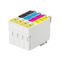 Compatibele inktcartridges voor printer, type T0715, T0716, T0717, T0718, met zwart, cyaan, magenta en geel inkt. Geschikt voor diverse modellen en zorgt voor hoogwaardige afdrukken.