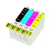 Compatibele inktcartridges T1291 (Zwart), T1292 (Cyaan), T1293 (Magenta) en T1294 (Geel) voor printer.