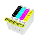 Compatibele inktcartridges T1291 (Zwart), T1292 (Cyaan), T1293 (Magenta) en T1294 (Geel) voor printer.