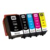 Compatibele inktcartridges T202 XL set van 4, inclusief zwart, foto zwart, cyaan, magenta en geel, ideaal voor hoogwaardige afdrukken.