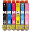 Inktcartridges E-2431 XL Zwart, E-2432 XL Cyaan, E-2433 XL Magenta, E-2434 XL Geel, E-2435 XL Licht Cyaan, E-2436 XL Licht Magenta, compatibel met verschillende printermodellen.