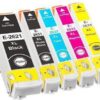 XL Ink Cartridge Set E-2621, E-2631, E-2632, E-2633, E-2634 - Compatibel voor hoogwaardige afdrukken in zwart, foto zwart, cyaan, magenta en geel.