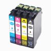 Cartridge set 502XL in de kleuren cyan, magenta, geel en zwart, compatibel met diverse printermodellen voor hoogwaardige afdrukken.