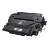 Zwart toner cartridge CE255A, compatibel met verschillende HP printers voor scherpe afdrukken en betrouwbare prestaties.