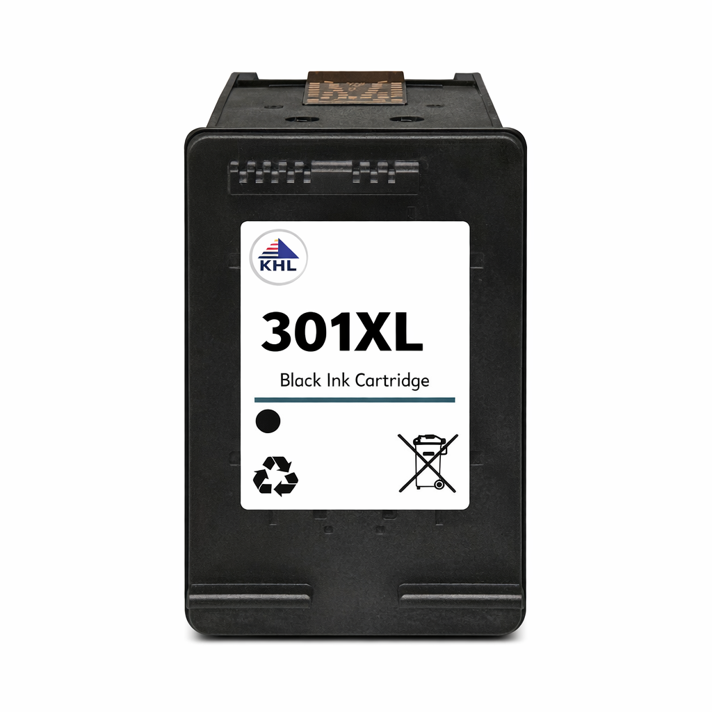 KHL 301XL Zwart Inktcartridge, compatibel met verschillende printermodellen voor heldere afdrukken.