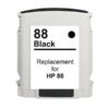 Vervangende inktcartridge 88 Zwart, compatibel met HP 88.