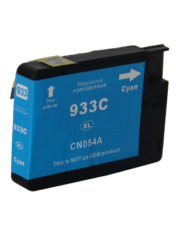 Cyan inktcartridge 933C XL, compatibel met verschillende printermodellen, vervangt CN054A en is geen OEM-product.