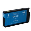 Cyan inktcartridge 951C XL, compatibel met CN046A, vervangproduct voor diverse printermodellen.