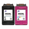 KHL 302XL Zwarte Inktcartridge en KHL 302XL TriColor Inktcartridge, compatibel met diverse printers voor hoogwaardige afdrukken.
