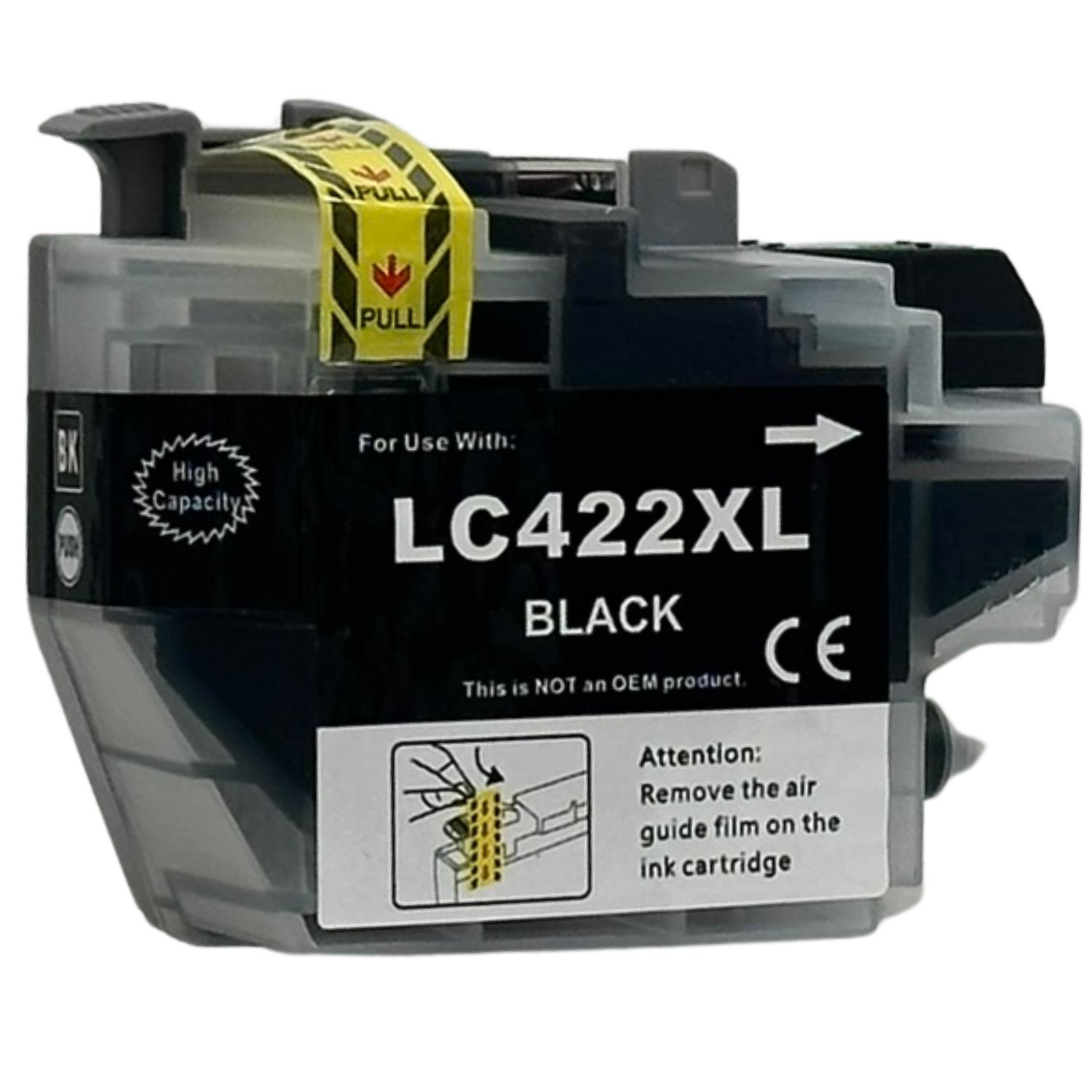 Zwart inktcartridge LC422XL hoge capaciteit, compatibel met verschillende printermodellen.
